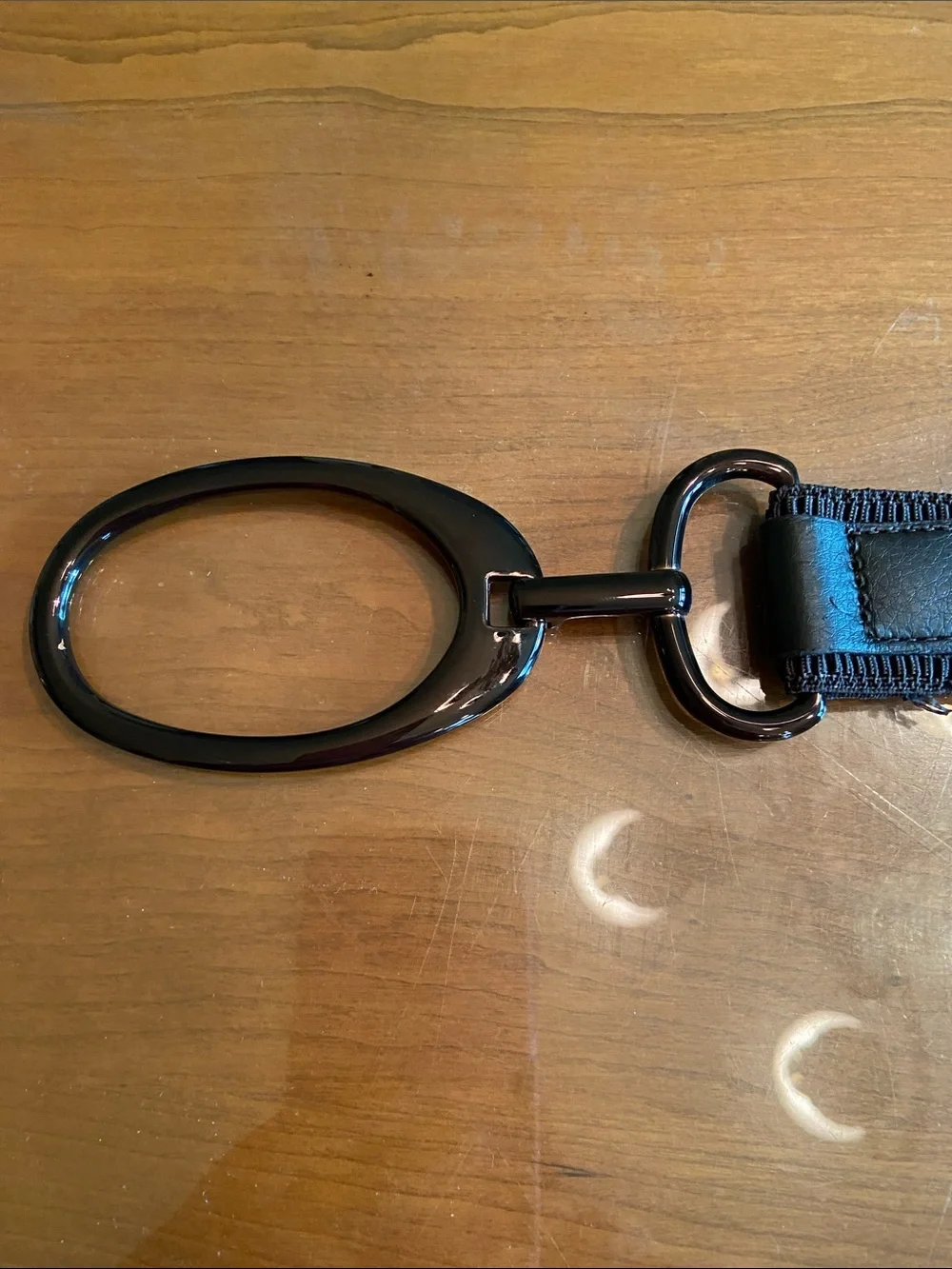 Black Women’s Cinch Belt with Shiny Accents. S